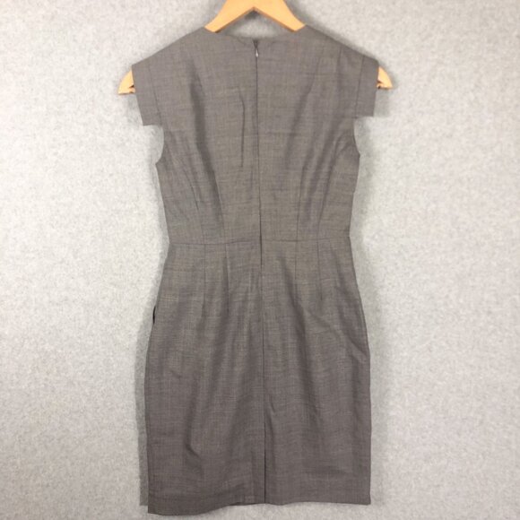 Banana Republic Woven in Italy Grey Structured Career Dress Size 2 - Picture 8 of 9